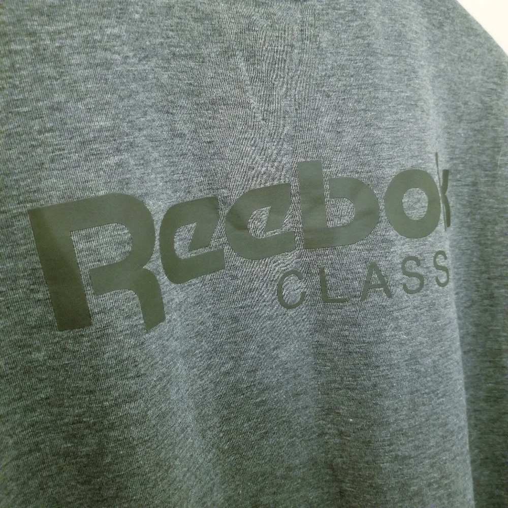Reebok | Long Grey Sweatshirt Sweater Work Out Gym Top Crew - Picture 5 of 8